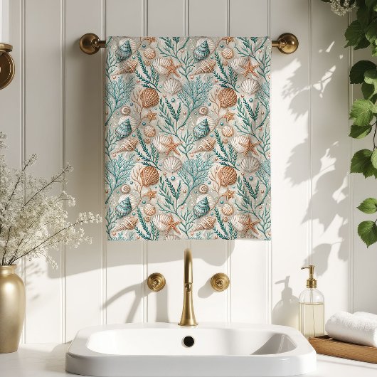 Oceaanbries Handdoek Trendy Kustbadkamer Uitzicht