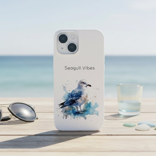 Oceaanbries: Waterverf meeuw Case-Mate iPhone Case