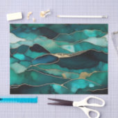 oceaandiepten-Abstracte inkt Tissuepapier (Craft)