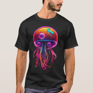 Oceaandier Kwal Zwarte kleur Katoen half sl T-shirt