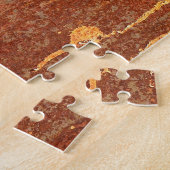 Oceaandier, zeepaardsilhouetpatroon. legpuzzel (Zijkant)