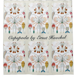oceaandieren, Copepoda door Ernst Haeckel Douchegordijn