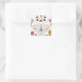  oceaandieren, Copepoda door Ernst Haeckel Vierkante Sticker (Tas)