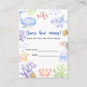 Oceaandieren - hoeveel vissen zitten er in de pot informatiekaartje (Voorkant)