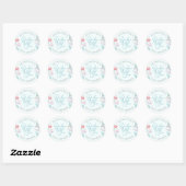 Oceaandieren onder het Zee Boy Baby shower Ronde Sticker (Vel)