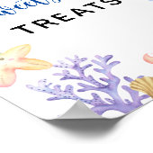 Oceaandieren - snoep en traktaties banner poster (Hoek)