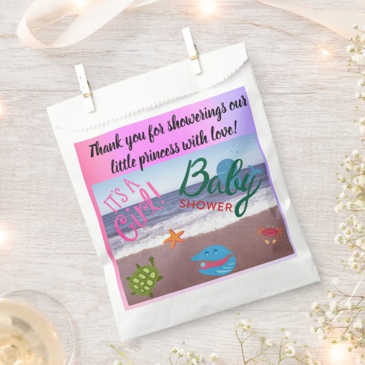 Oceaandiertjes Baby Shower Feestje Bedankzakje (Geknipt)