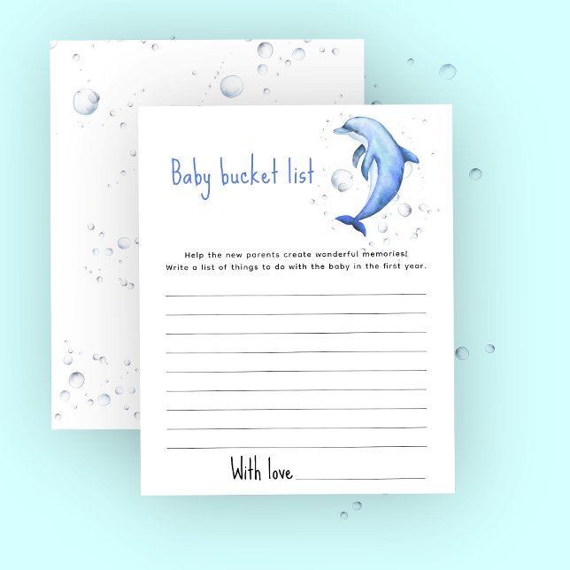 Oceaandolfijn - Baby bucket list (Creator heeft geüpload)