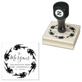 Oceaanelegantie | Retouradresstempel Rubberstempel (Gestempeld)