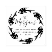 Oceaanelegantie | Retouradresstempel Rubberstempel (Afrduk)