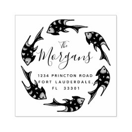 Oceaanelegantie | Retouradresstempel Rubberstempel