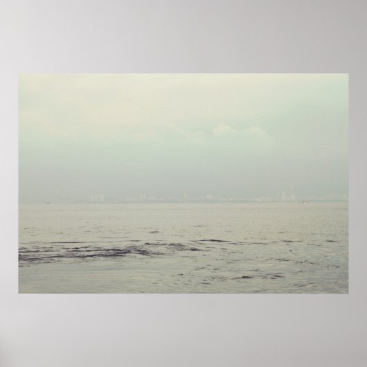 Oceaanfotografie. Minimale afdruk. foto zee Poster (Voorkant)