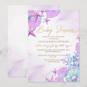 Oceaangeborrelbadje voor baby geslachtsneutraal kaart (Voorkant / Achterkant)