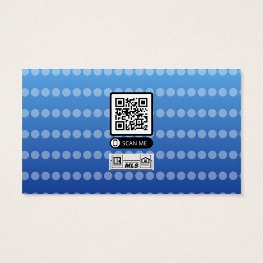 oceaangeïnspireerd blauw Visitekaartje (Achterkant)