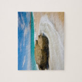 Oceaangetij kolkt op het strand legpuzzel (Verticaal)