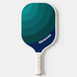 Oceaangolf Cirkel Streep met Naam Pickleball Paddle