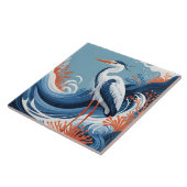 oceaangolf reiger tegel tegeltje (Zijkant)