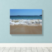 Oceaangolven bij Sand Beach III Canvas Afdruk (Insitu (Houten vloer))