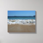 Oceaangolven bij Sand Beach III Canvas Afdruk (Voorkant)
