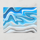oceaangolven | Blauw Abstract schilderij Briefkaart (Voorkant)