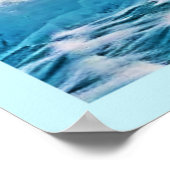 Oceaangolven: Blauwe horizon Poster (Hoek)