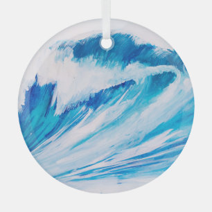 Oceaangolven: Blumarine Waterverf Beauty. Glas Ornament
