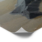 Oceaangolven boulders Poster (Hoek)