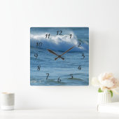 Oceaangolven breken vierkante klok (Huis)