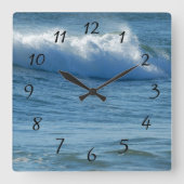 Oceaangolven breken vierkante klok (Voorkant)