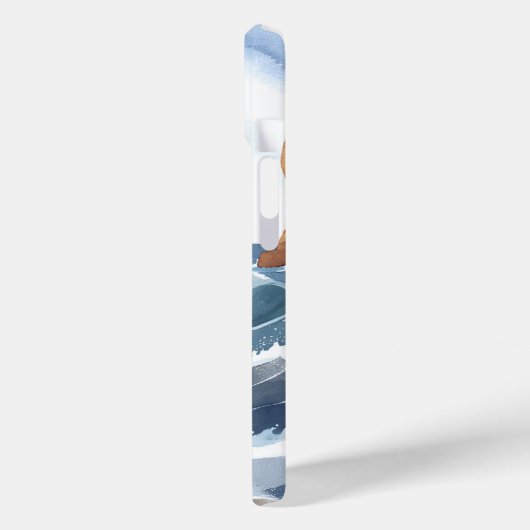 Oceaangolven crashen | Waterverf aan het strand Case-Mate iPhone Case (Achterkant / Links)
