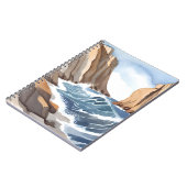 Oceaangolven crashen | Waterverf aan het strand Notitieboek (Linkerzijde)