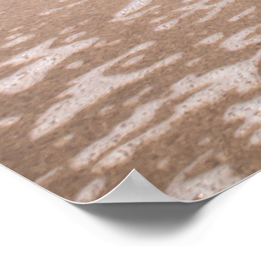 oceaangolven die het zand op het strand bedekken poster (Hoek)