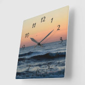 Oceaangolven die op surf breken vierkante klok (Hoek)