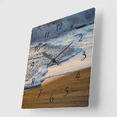 Oceaangolven die op surf breken vierkante klok (Hoek)