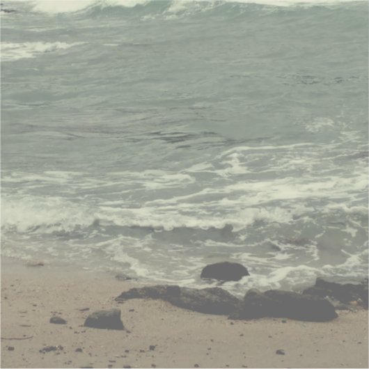 oceaangolven en strand sticker (Voorkant)