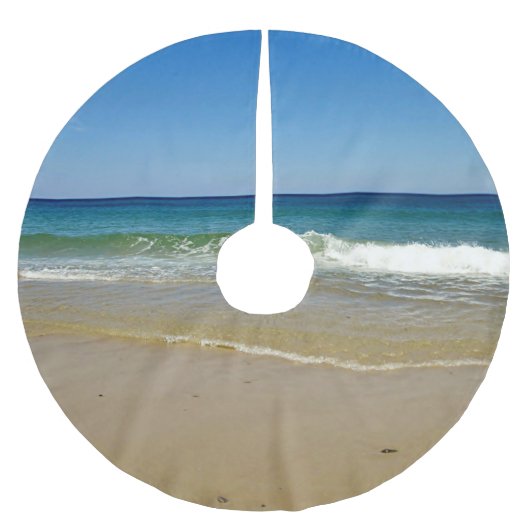 Oceaangolven en zandstrand kerstboom rok (Voorkant)