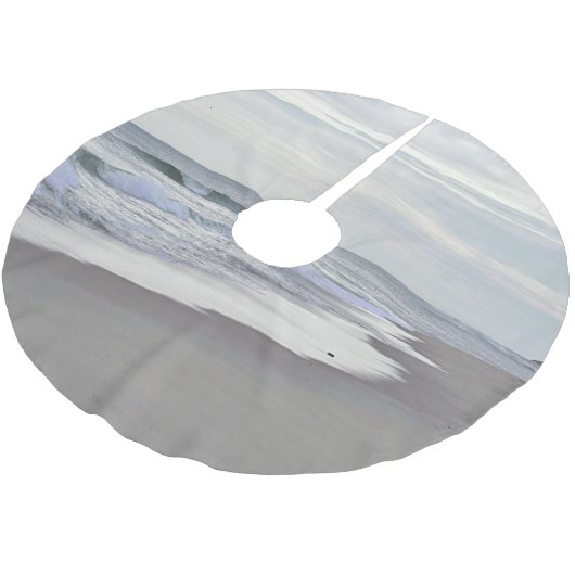 Oceaangolven en zandstrand kerstboom rok (Gekanteld)