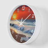 Oceaangolven en zonsondergang op Zanddouche (Hoek)