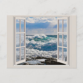 oceaangolven inkomende getij Briefkaart