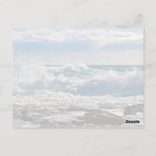 oceaangolven inkomende getij Briefkaart (Achterkant)