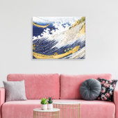 Oceaangolven, Katsushika Hokusai Canvas Afdruk (Insitu (Woonkamer))