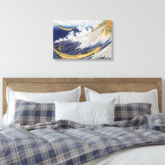 Oceaangolven, Katsushika Hokusai Canvas Afdruk (Insitu (Slaapkamer))