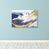 Oceaangolven, Katsushika Hokusai Canvas Afdruk (Insitu (Houten vloer))
