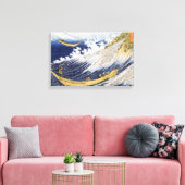 Oceaangolven, Katsushika Hokusai Canvas Afdruk (Insitu (Woonkamer))
