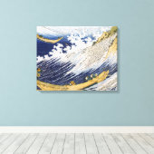 Oceaangolven, Katsushika Hokusai Canvas Afdruk (Insitu (Houten vloer))