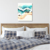 Oceaangolven kruipen aan de kust canvas afdruk (Insitu (Slaapkamer))