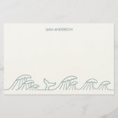 Oceaangolven kust kinder briefpapier (Voorkant)