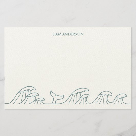 Oceaangolven kust kinder briefpapier (Voorkant)