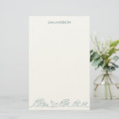 Oceaangolven kust kinder briefpapier (Staand voorkant)