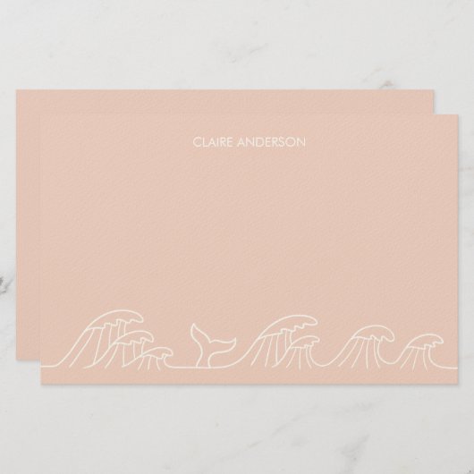 Oceaangolven kustmeisjes briefpapier (Voorkant / Achterkant)